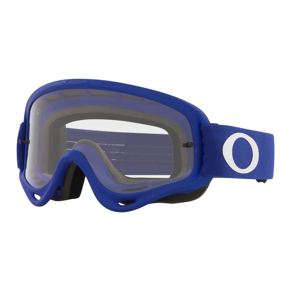 Maschera O-FRAME, Fascia Blu Moto, Lente Trasparente