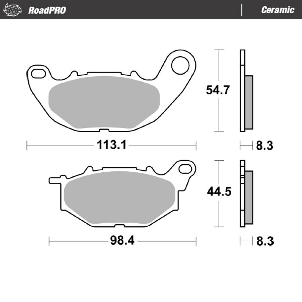 Brake Pads Roadpro Ceramic - Front - Grafite Offroad