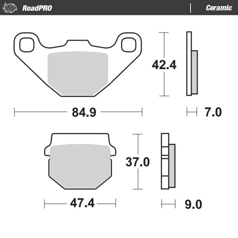 Brake Pads Roadpro Ceramic - Front and Rear - Grafite Offroad