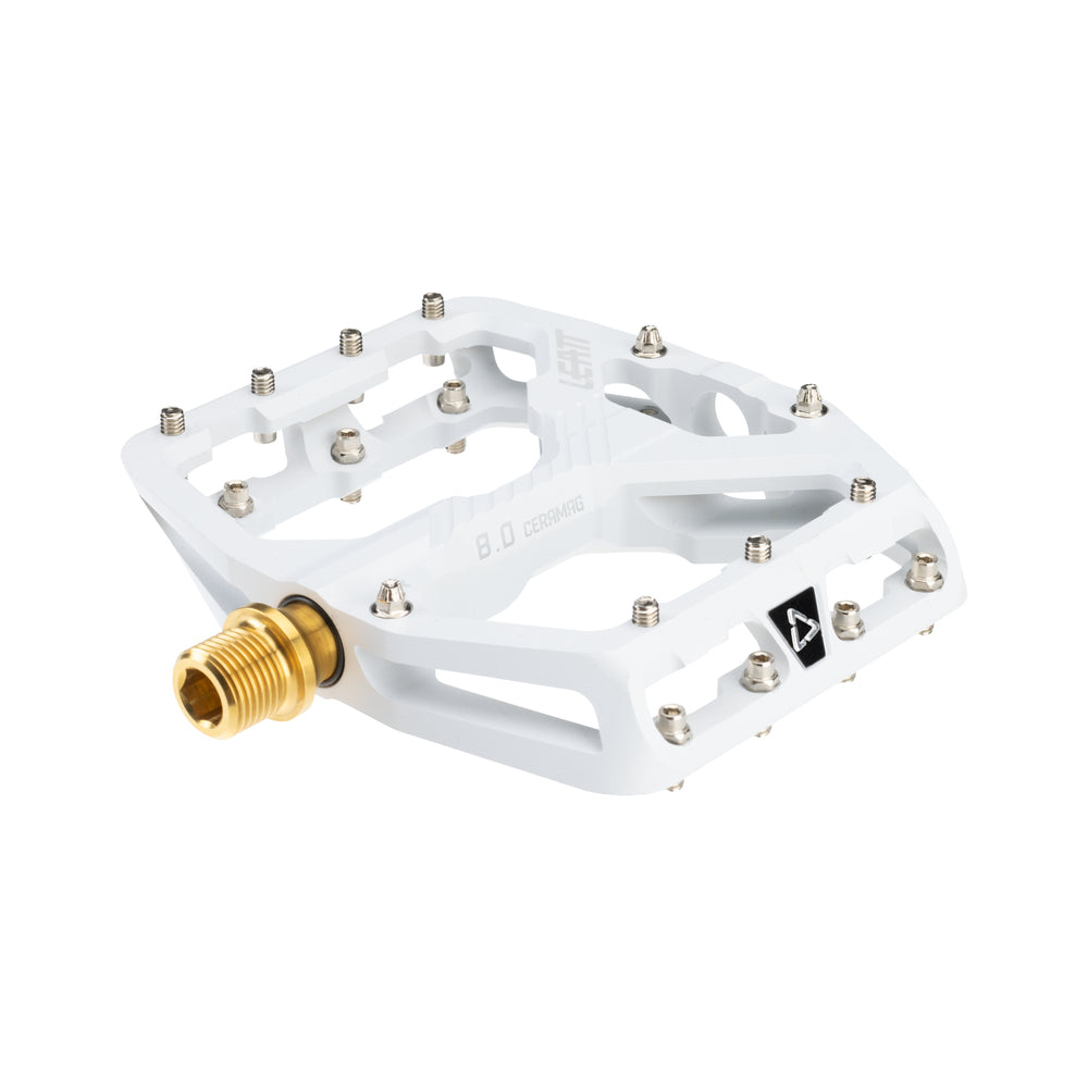Ceramag Am 8.0ti Flat Pedals | White | Narrow 114x100mm - Grafite Offroad