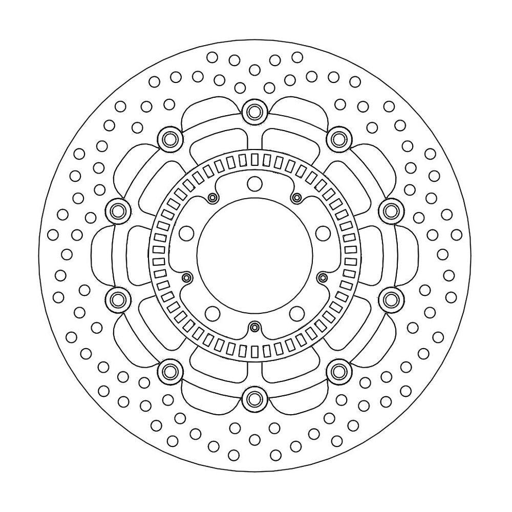Brake Disc Road Halo - Floating - Front - Kawasaki: Er-6f/abs, Versys/abs, Z750/r/abs (including Abs Ring) - Grafite Offroad