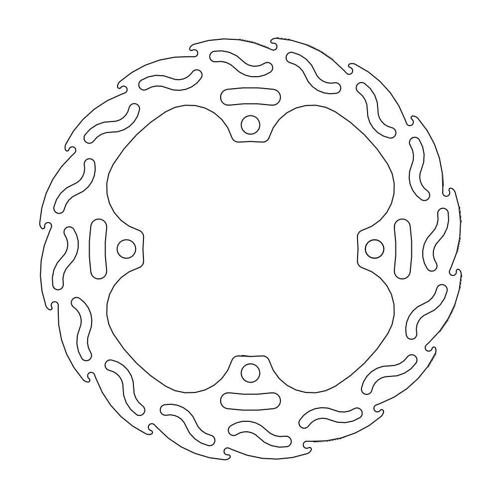 Brake Disc Off-road Flame - Rear - Honda: Cr125/250 1998-2001 - Grafite Offroad