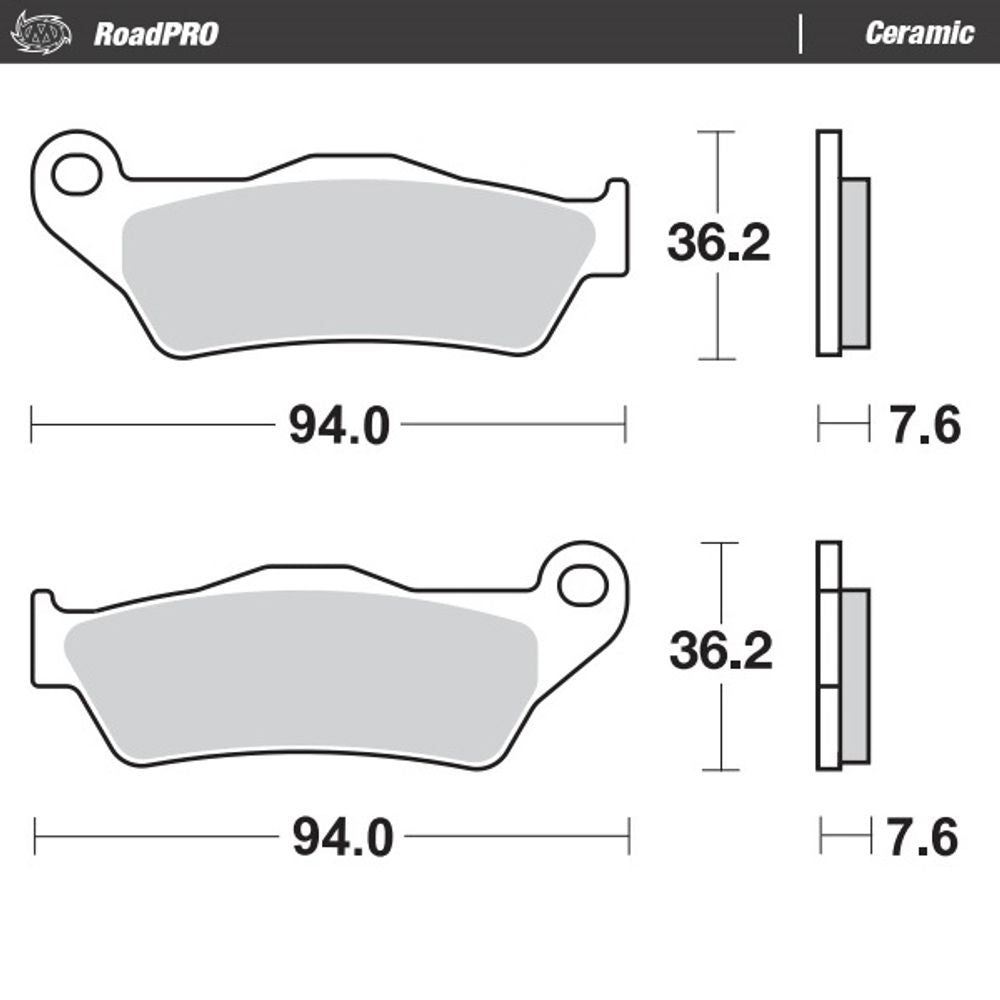 Brake Pads Roadpro Ceramic - Front and Rear - Grafite Offroad