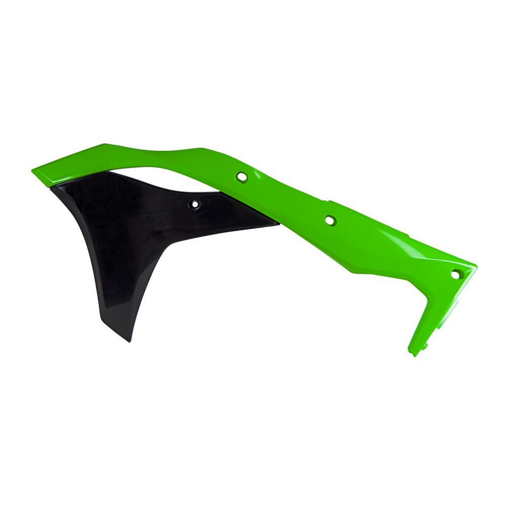 Radiator Scoops Neon Green-black Replica Kawasaki - Grafite Offroad