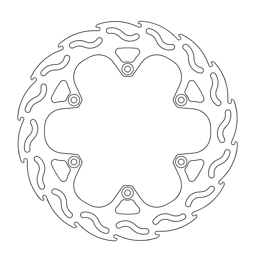 Brake Disc Off-road Flame - Rear - Suzuki: Rm125/250, Dr-z400sm - Grafite Offroad