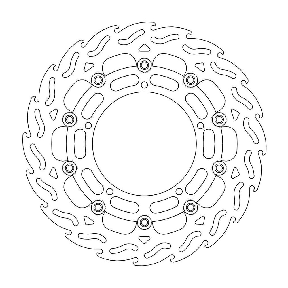 Brake Disc Road Flame - Floating - Front Left - Yamaha: Yzf R1/r6/r6s, Fazer 8/abs, Fz8 Abs, Xt1200z/abs Tenere - Grafite Offroad