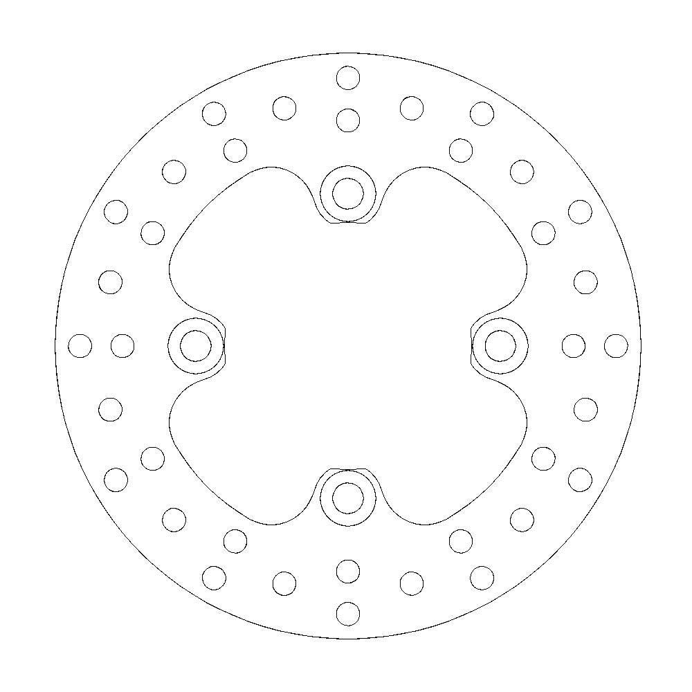 Brake Disc Atv Halo - Front - Kawasaki: Kvf650/700 - Grafite Offroad