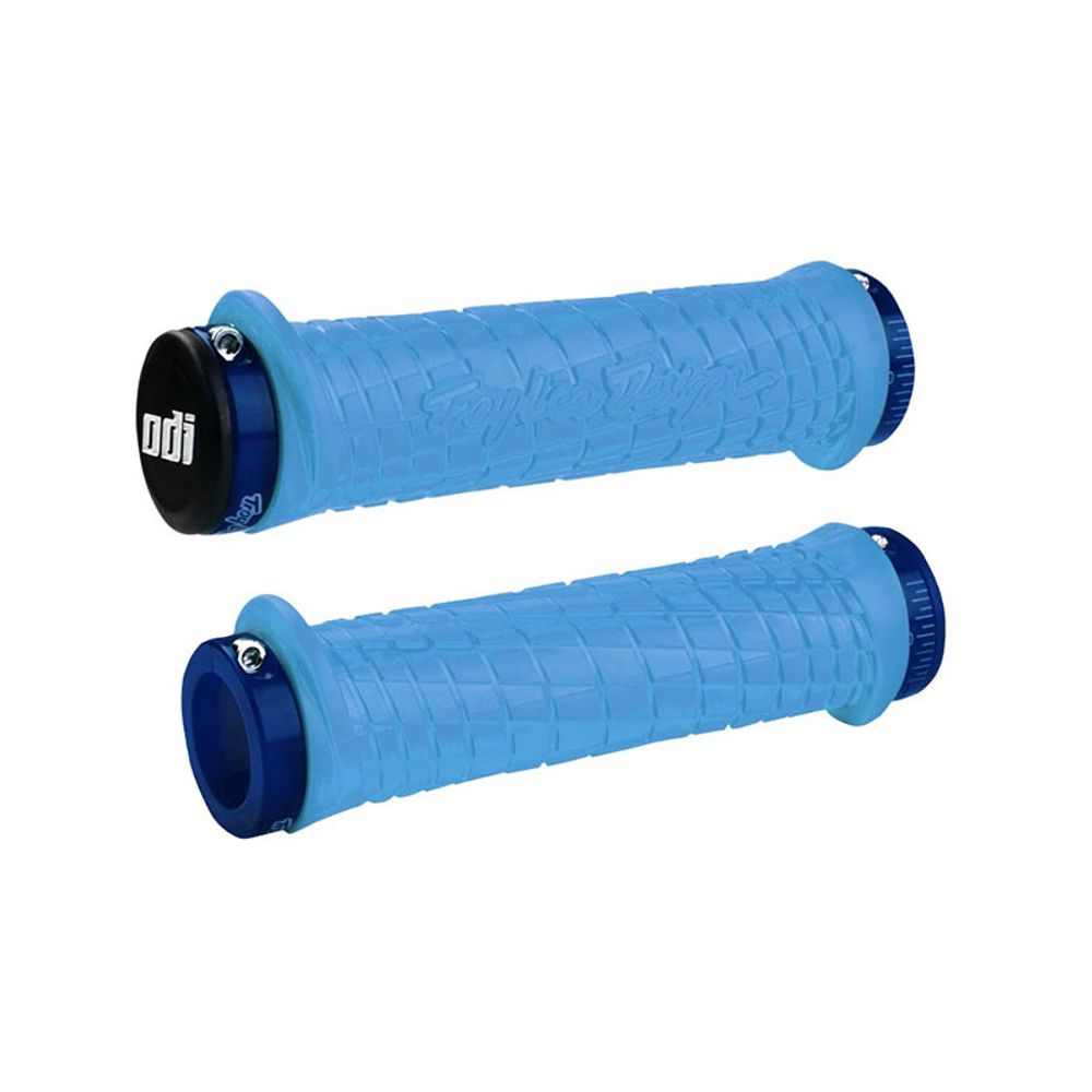 Troy Lee Designs Signature  Mtb Lock-on Bonus Pack | Aqua W/ Blue Clamps