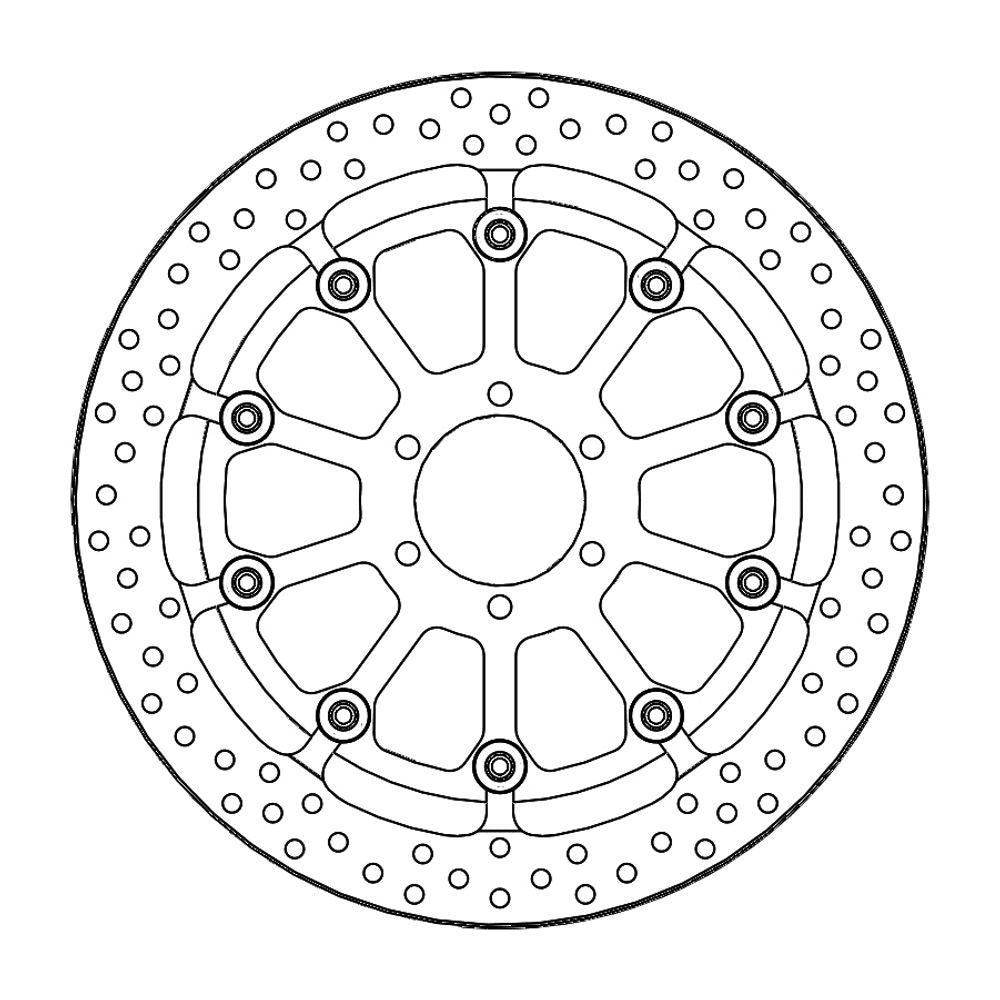 Brake Disc Road Prof. Halo - Floating - Front - Bmw: S1000rr(t-floater 320x7.1x30mm) - Grafite Offroad