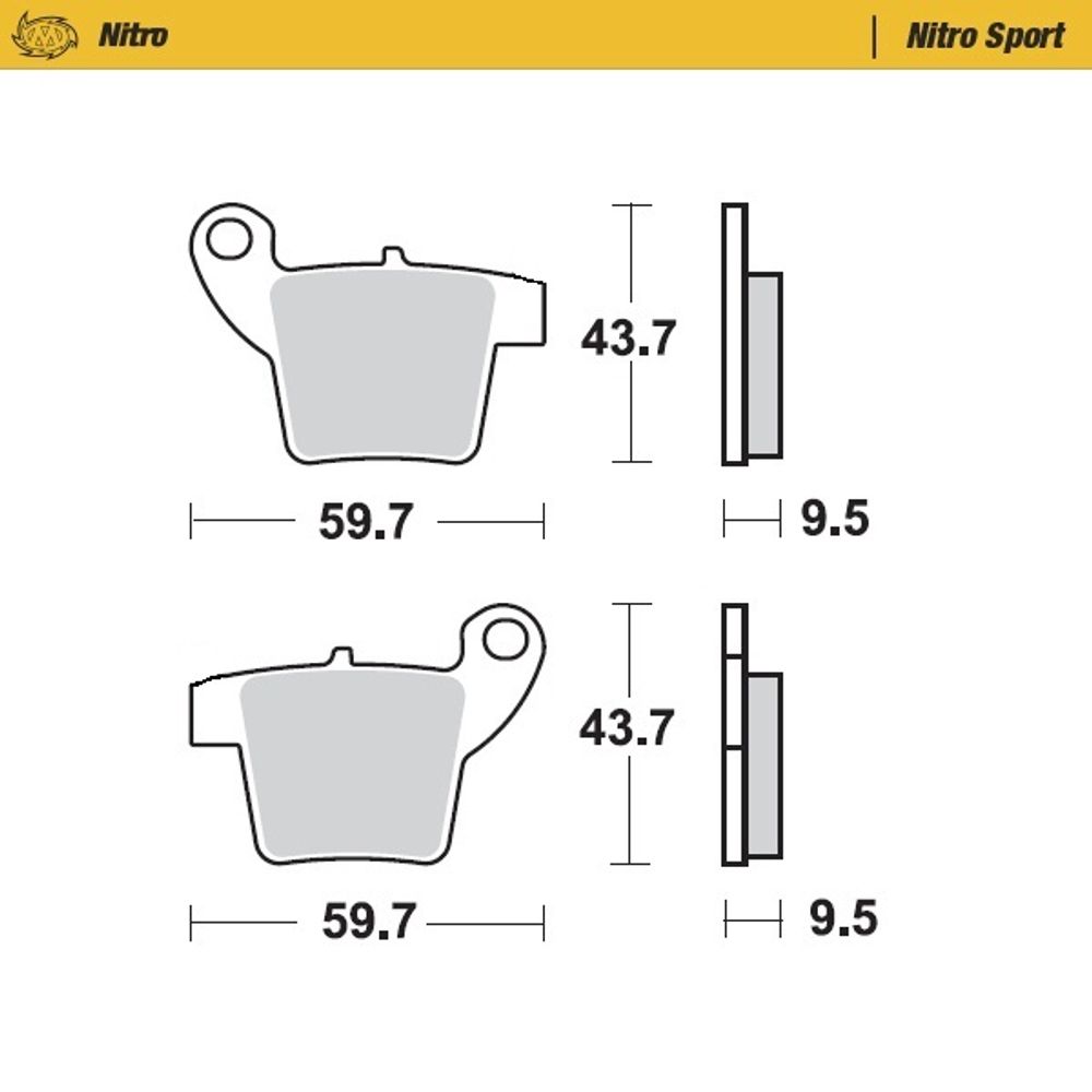 Brake Pads Nitro Sport - Rear - Grafite Offroad