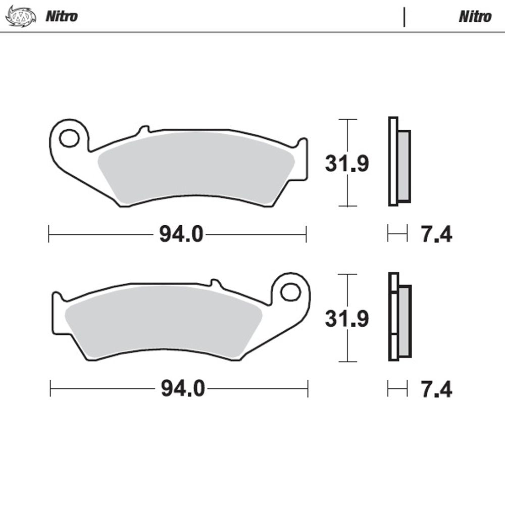 Brake Pads Nitro - Front - Grafite Offroad