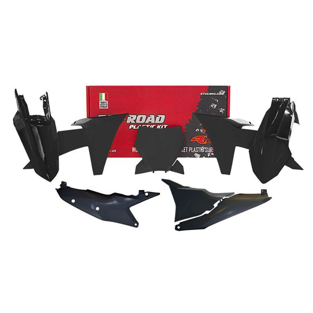 Plastic Kit 6 Pcs with Air Box Cover Ktm Sx / Sx-f Black Color - Grafite Offroad