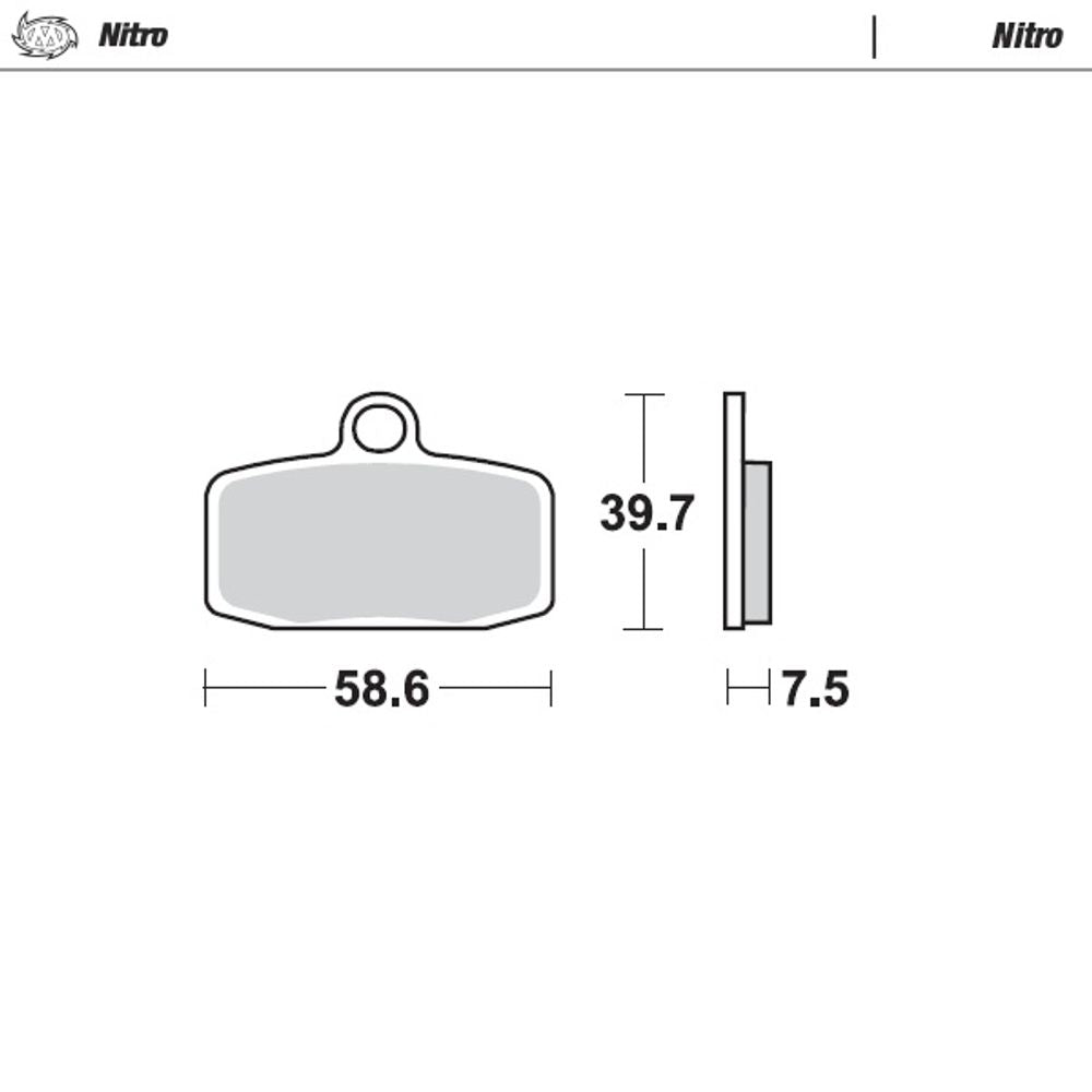 Sinter Brake Pads - Front - Nitro - Ktm, Husky 85 - Grafite Offroad