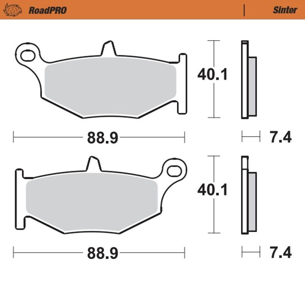 Brake Pads Roadpro Sinter - Rear - Grafite Offroad