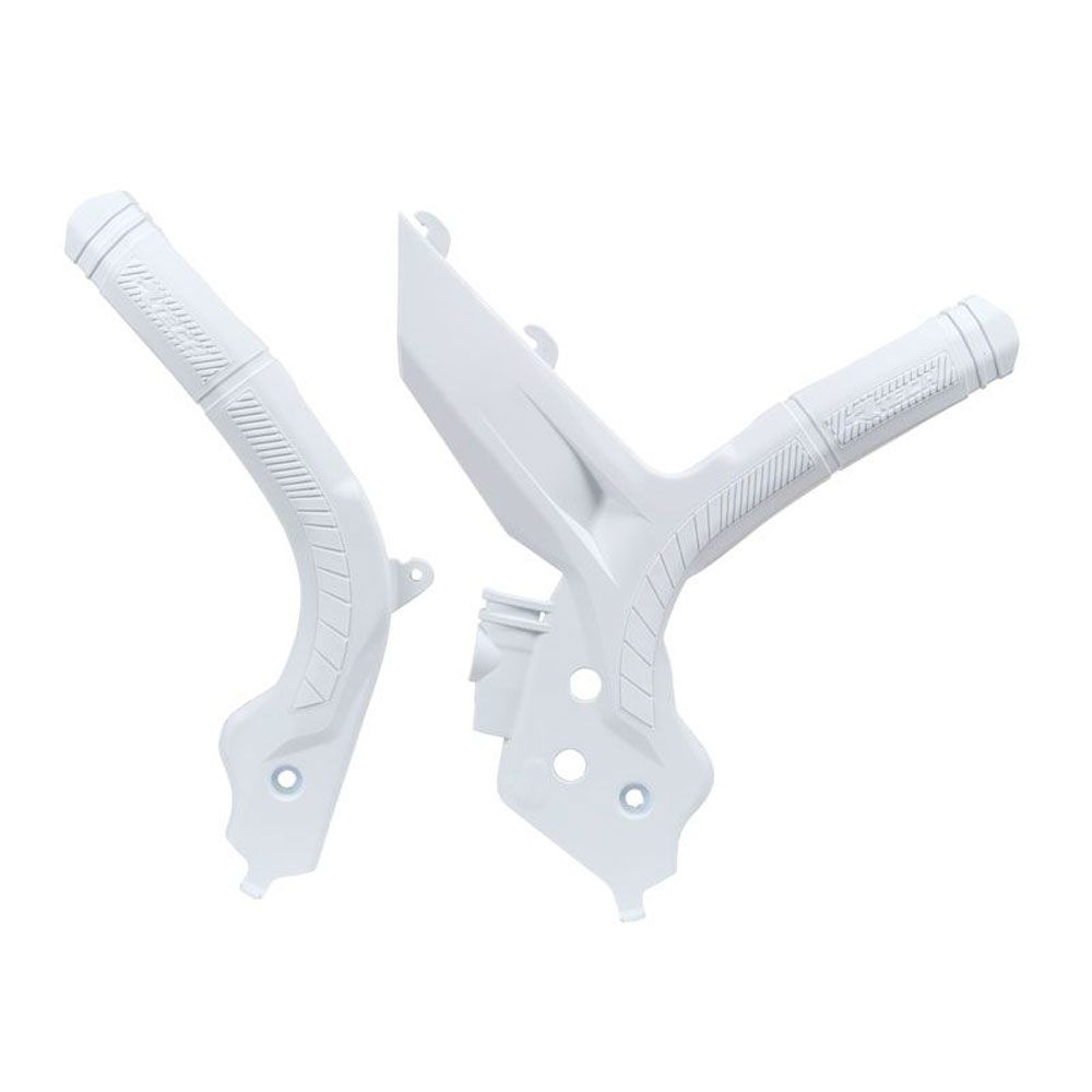Plastic Frame Protectors Bi-material White Replica Ktm - Grafite Offroad