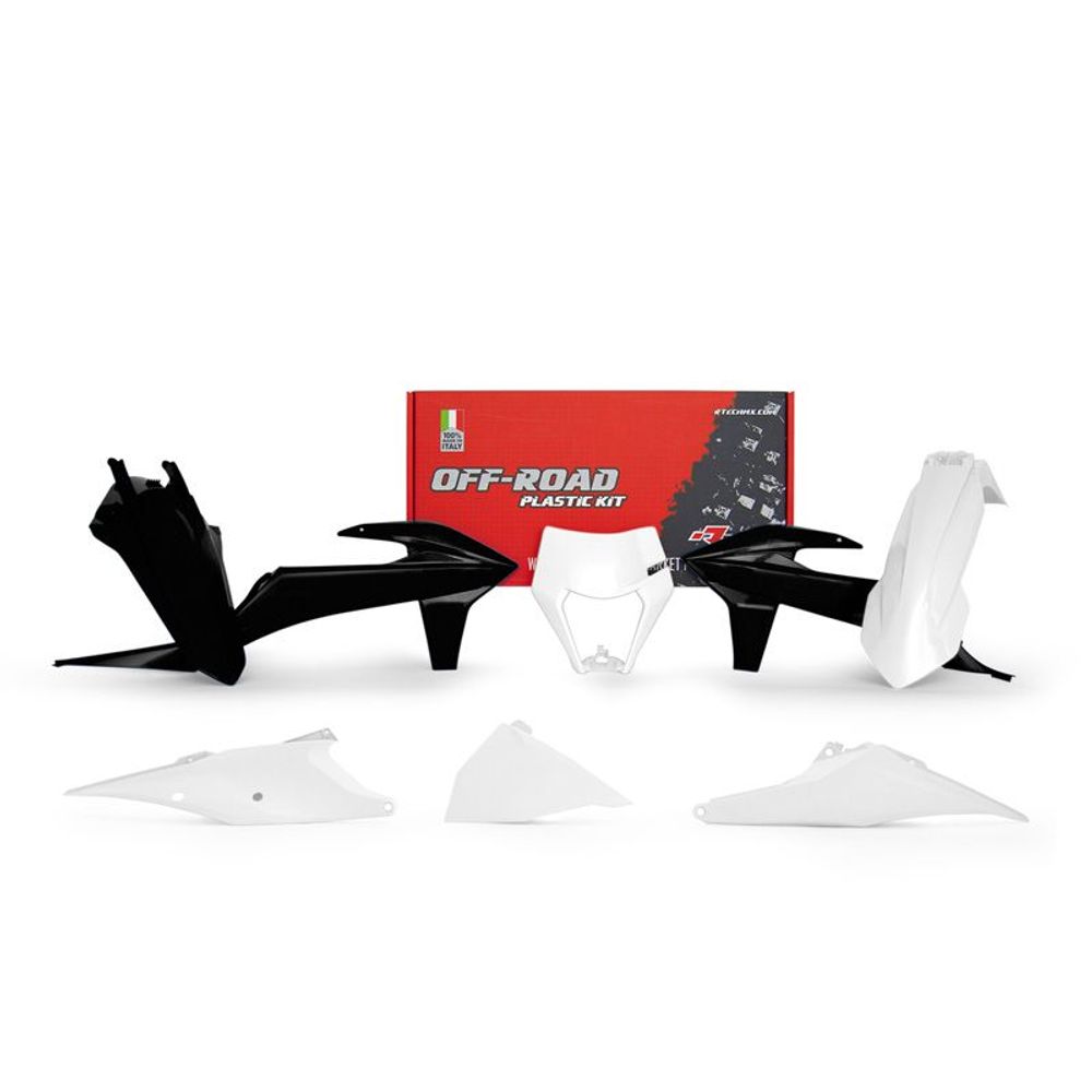 Plastics Kit 6 Pcs with Left Airbox Cover and Orange Headlight Plastic Six Days 2020 Edition Replica - Grafite Offroad