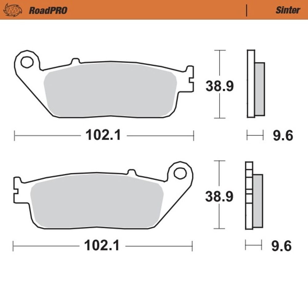Brake Pads Roadpro Sinter - Front - Grafite Offroad