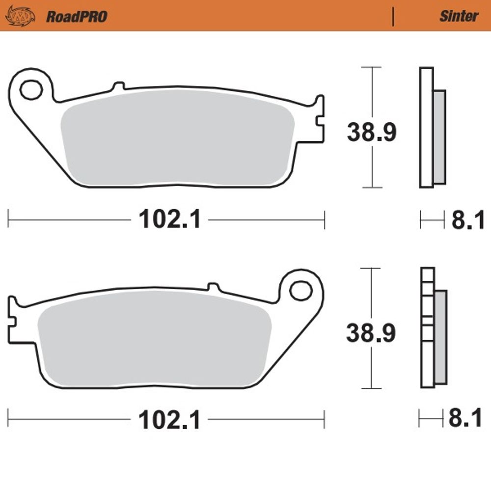 Brake Pads Roadpro Sinter - Front - Grafite Offroad