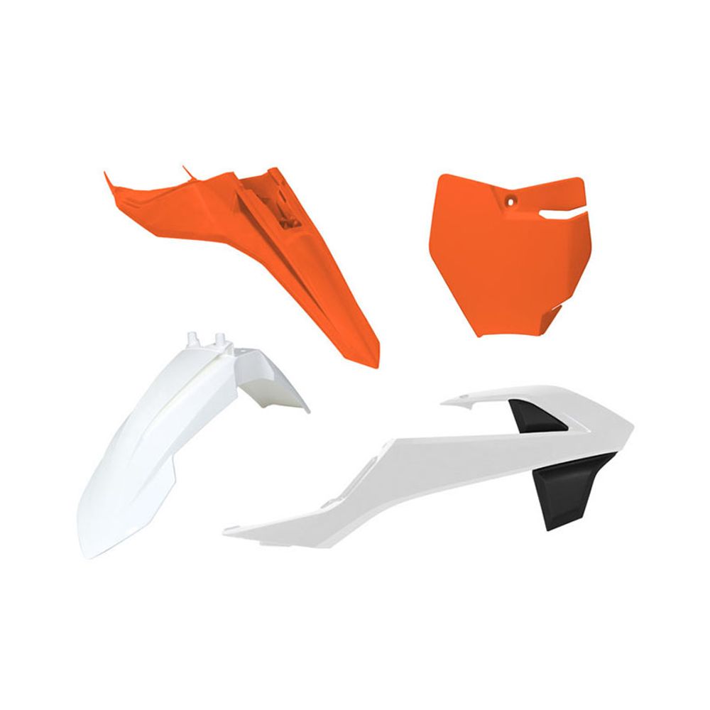 Plastic Kit 4 Pcs Replica Ktm White-orange