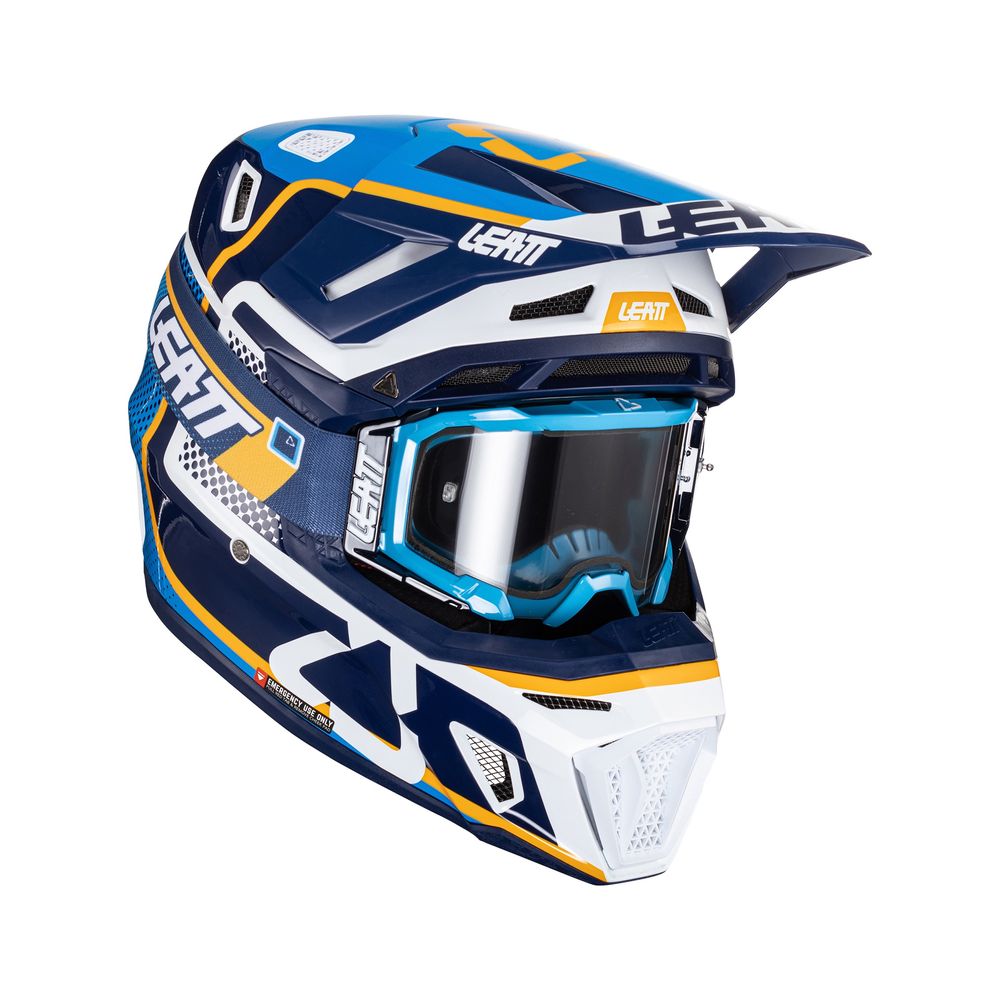 8.5 Moto Helmet with 360&deg; Turbine Technology and motorbike goggle included - Grafite Offroad