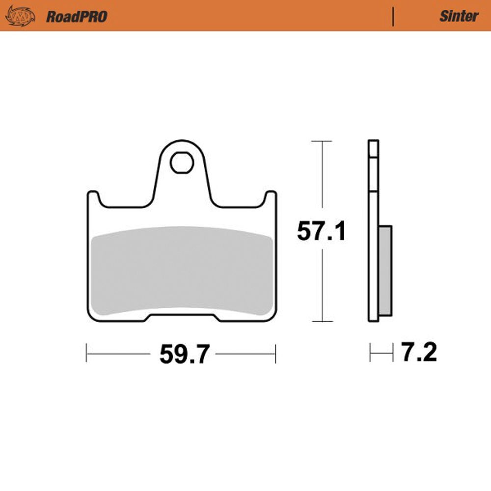 Brake Pads Roadpro Sinter - Rear - Grafite Offroad