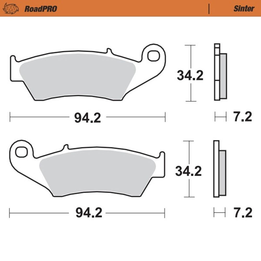 Brake Pads Roadpro Sinter - Front - Grafite Offroad