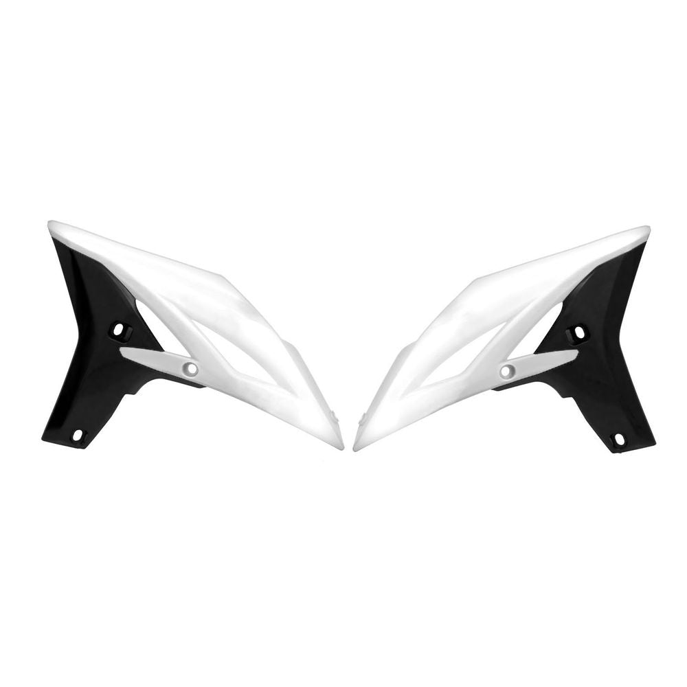 Radiator Scoops White-black Replica Yamaha - Grafite Offroad