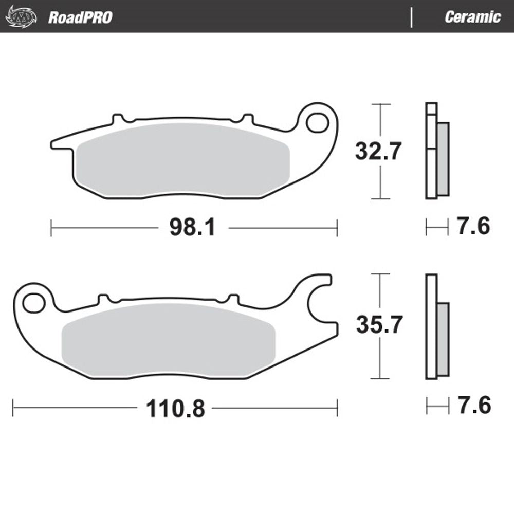 Brake Pads Roadpro Ceramic - Front - Grafite Offroad