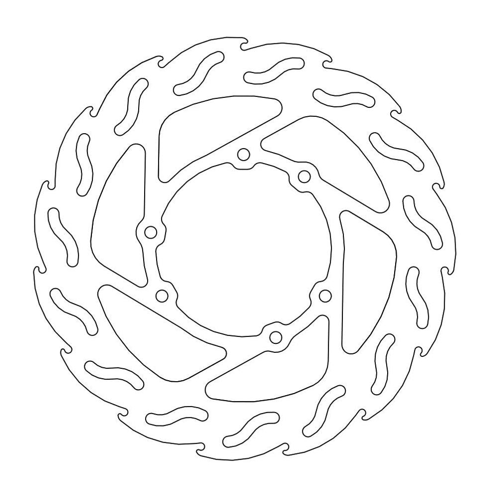 Brake Disc Off-road Flame - Front - Yamaha: Dt125, Yz125/250/490, Tt350/600r - Grafite Offroad