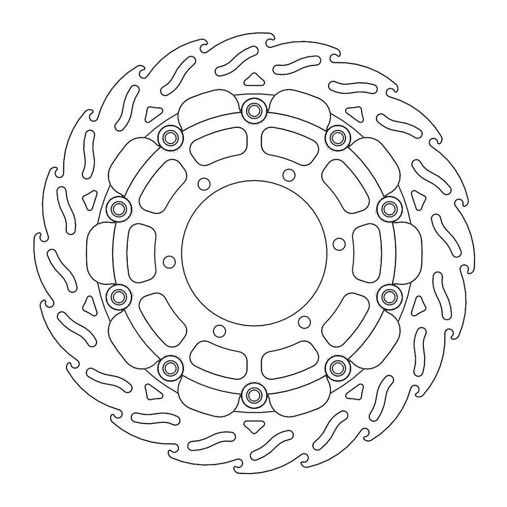 Brake Disc Road Flame Racing - Floating - Front Left - Suzuki: Gsxr 600-750 2008 - Grafite Offroad