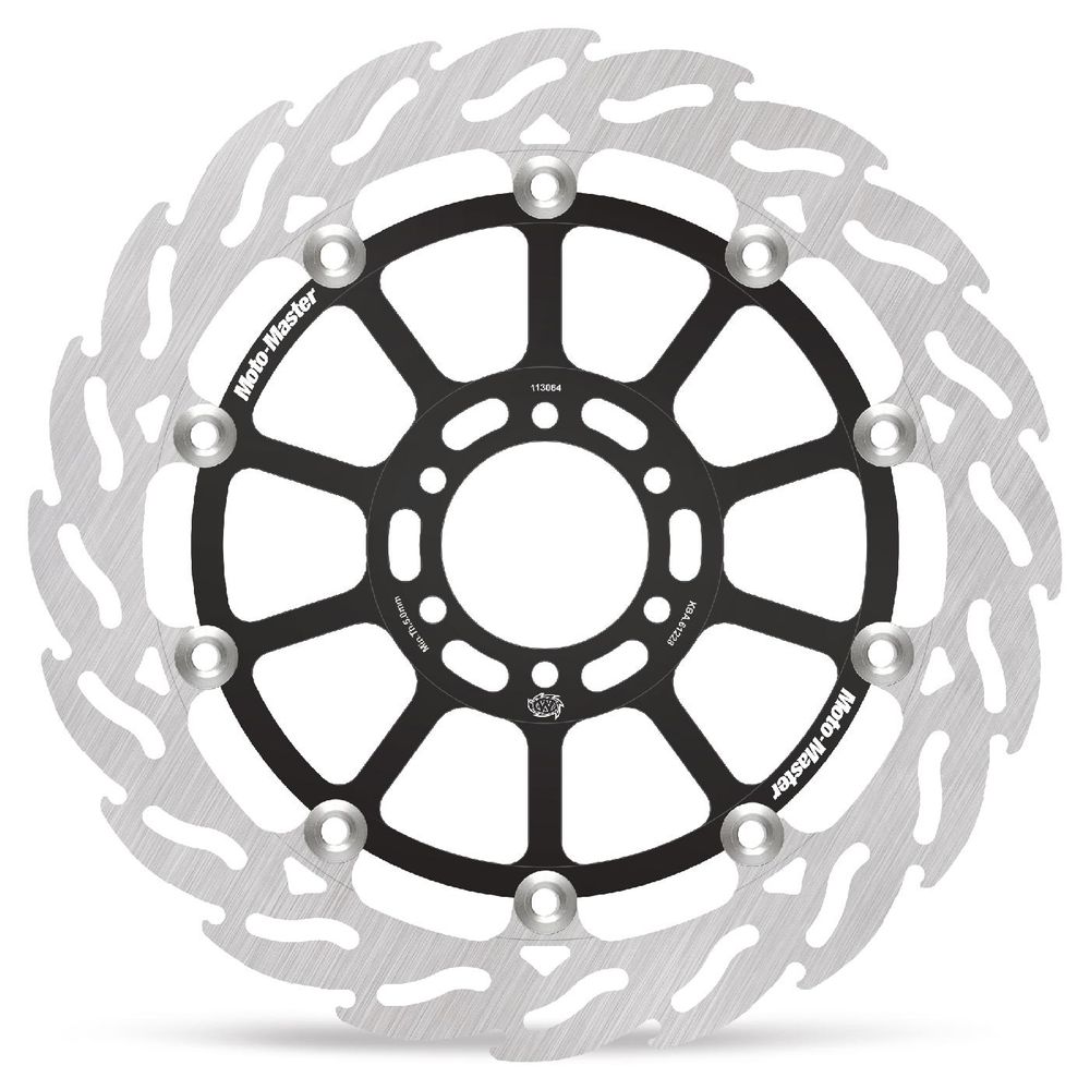 Brake Disc Road Flame Racing - Floating - Front Left - Aprilia: Rsv 1000, Benelli, Bimota, Ducati: St 2-3-4, Ss Supersport, Sport, Monster, Ktm 640 Duke Ii - Grafite Offroad