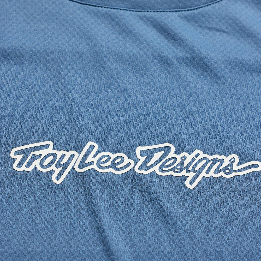 T-shirt Stage Short Sleeve - Signature - Blue - M Troy Lee Designs - Grafite Offroad