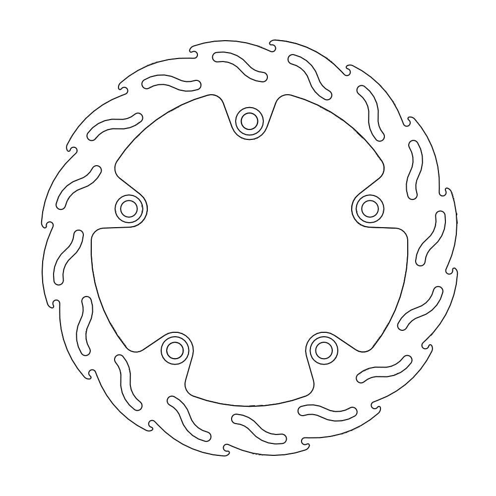 Brake Disc Road Flame - Rear - Bmw: R1200 Gs-r-rt-s-st, K1200 R-s, Hp2 - Grafite Offroad