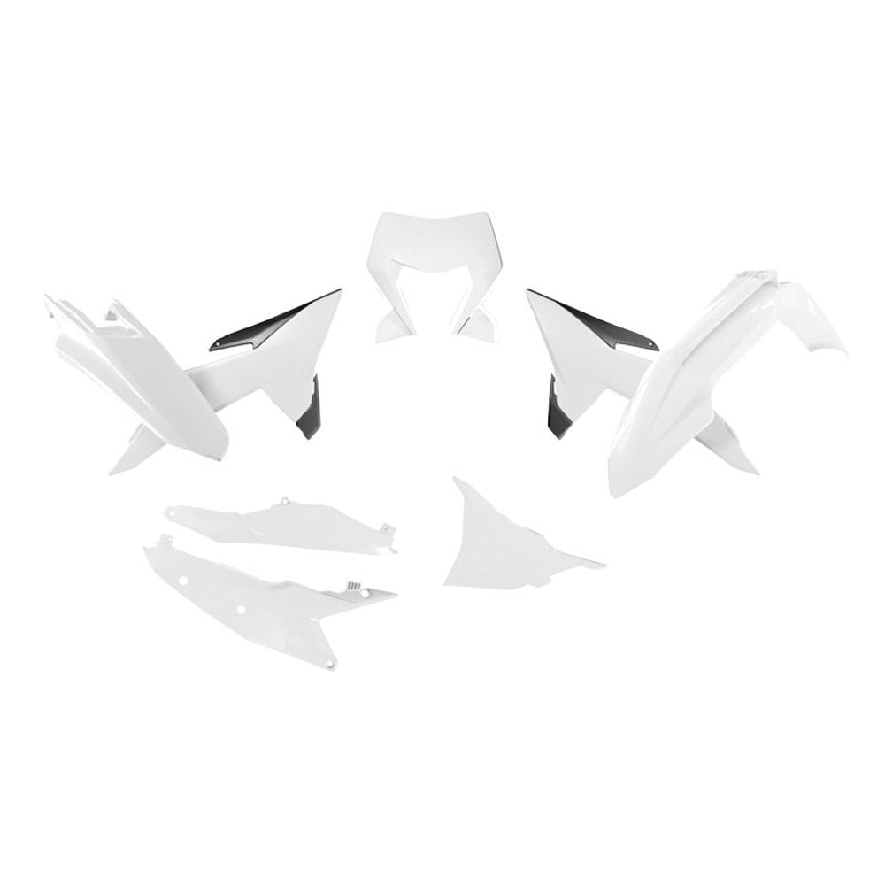 Plastic Kit 6 Pcs with Left Airbox Cover & White Headlight Plastic Replica Ktm