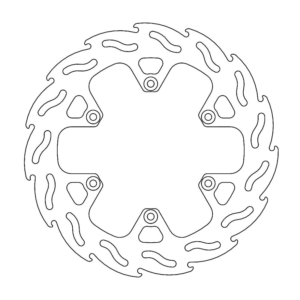 Brake Disc Off-road Flame - Rear - Ktm: Dakar 4.4mm - Grafite Offroad