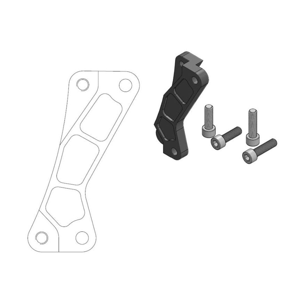 Supermoto Street Brake Caliper Adapter 320mm Rotor - Front - Yamaha: Wr450f 2016-> - Grafite Offroad