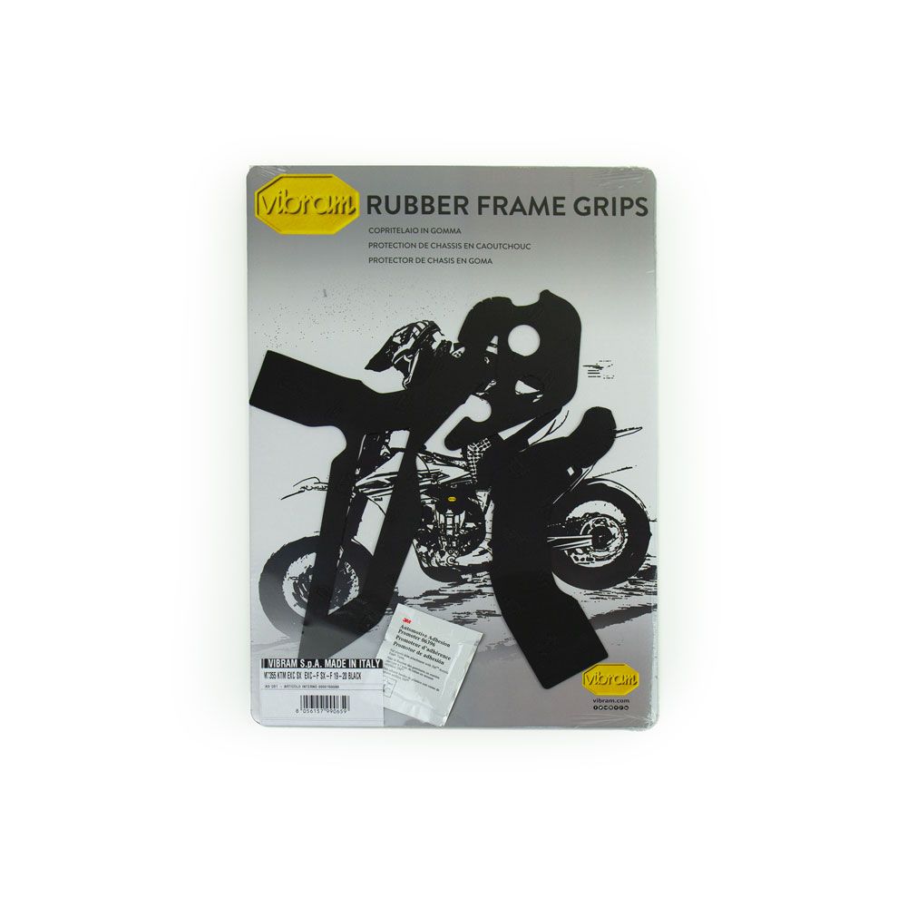 Rubber Vibram Frame Protectors Black Ktm Husqvarna Gas Gas - Grafite Offroad