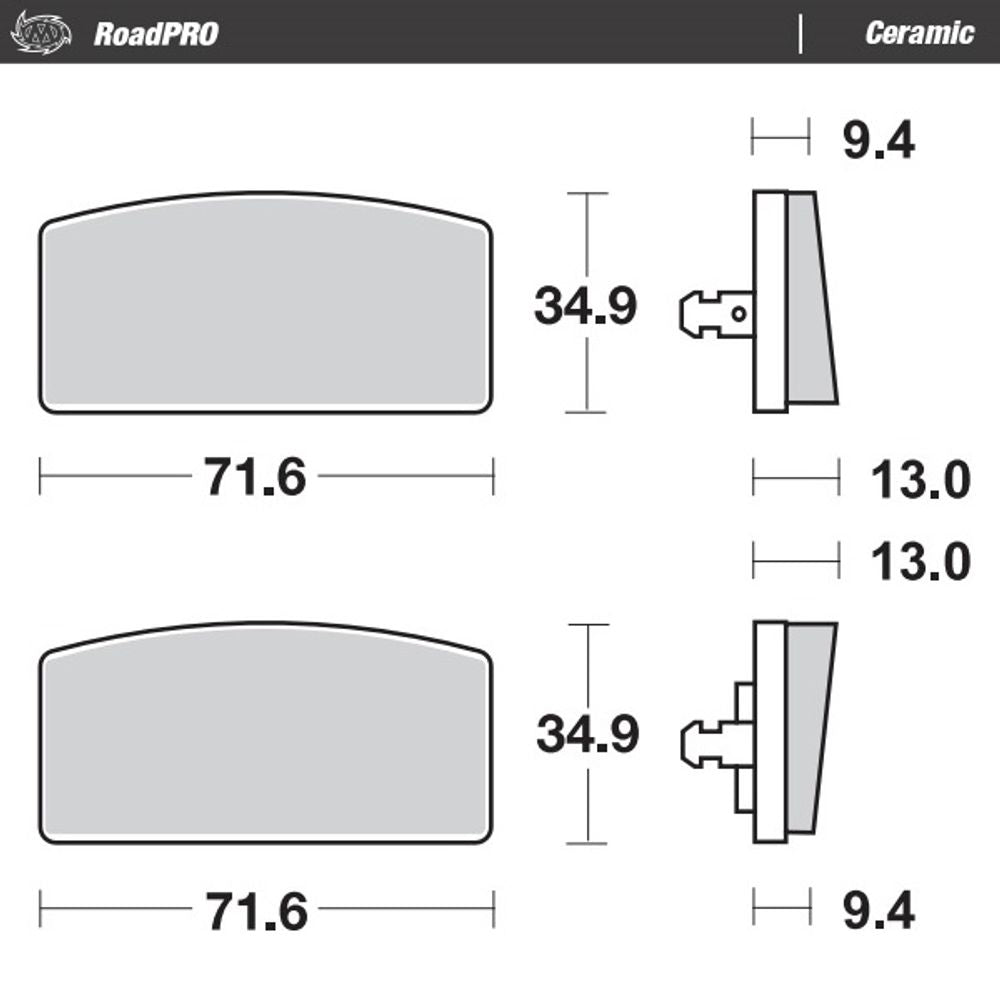 Brake Pads Roadpro Ceramic - Front - Grafite Offroad