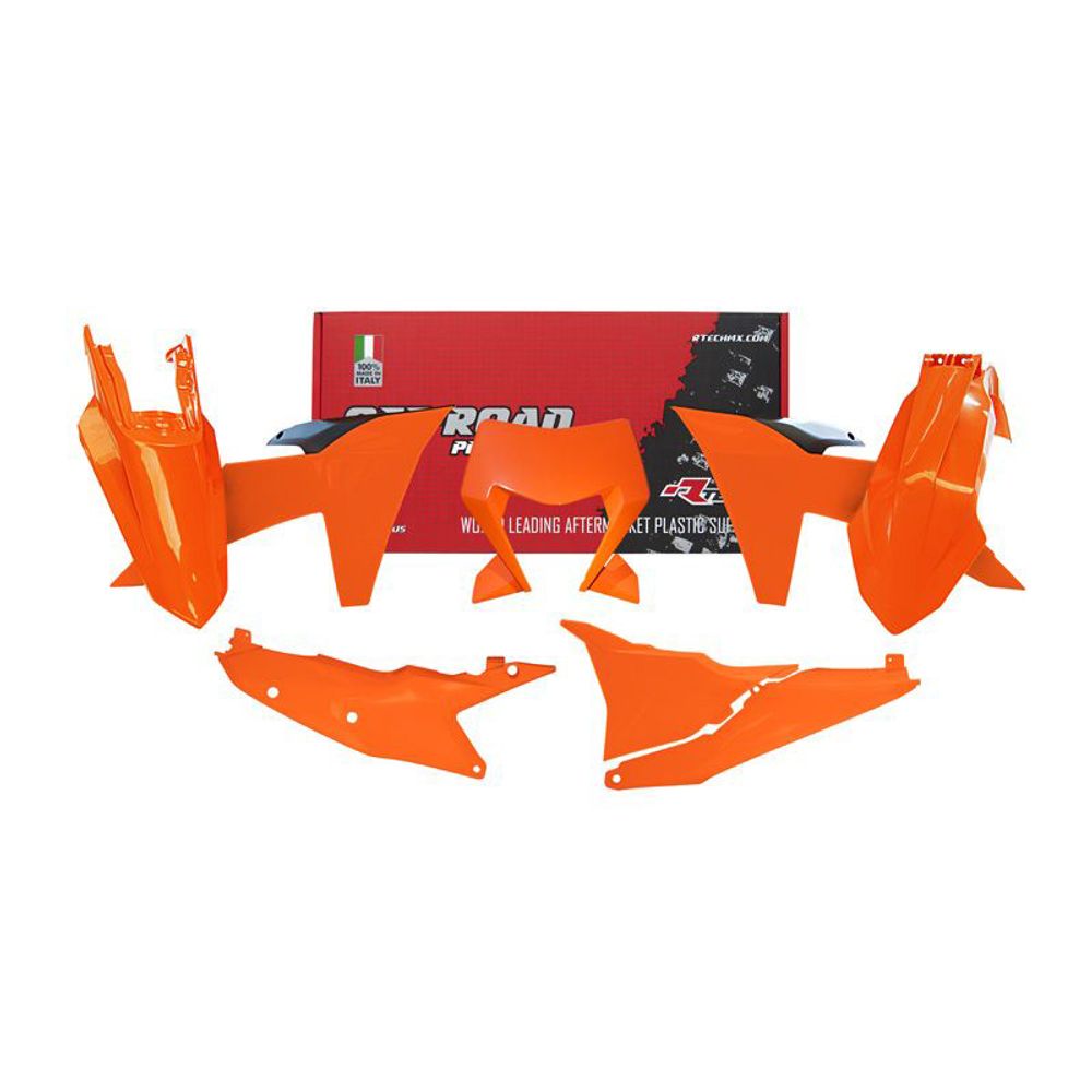 Plastic Kit 6 Pcs Whit Air Box Cover Headlight Plastic Exc Exc-f K Oerange Black - Grafite Offroad