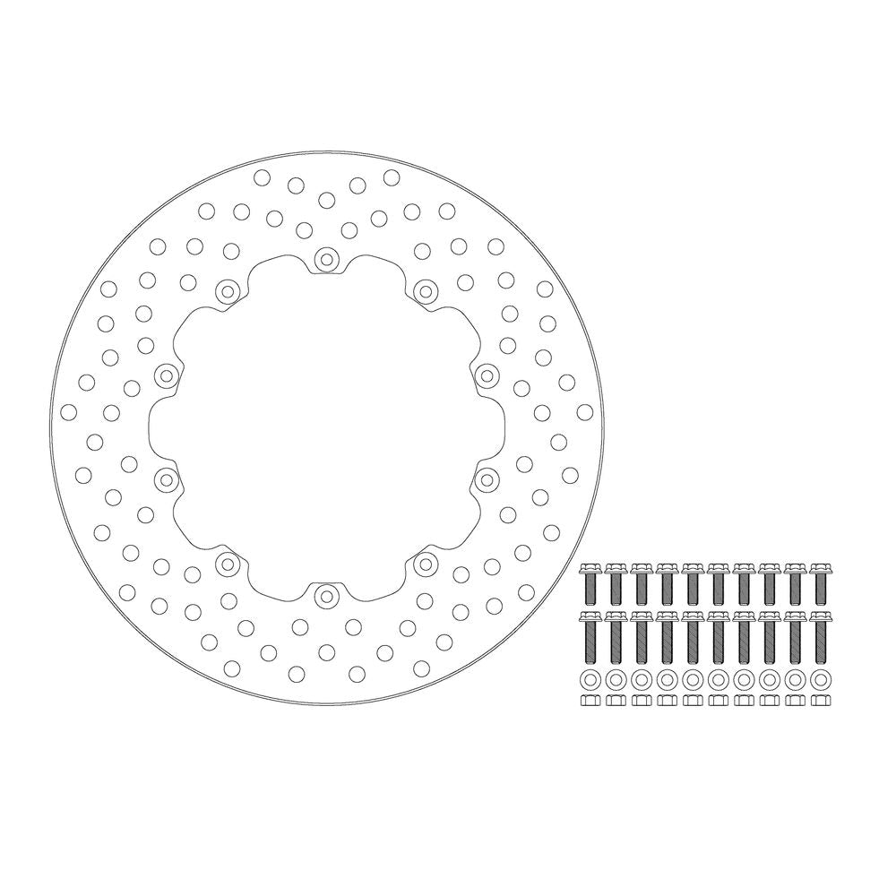 Brake Disc Road Halo - Floating - Front - Bmw with Bolt Kit: R45, R60, R65, R75, R80, R90, R100 - Grafite Offroad