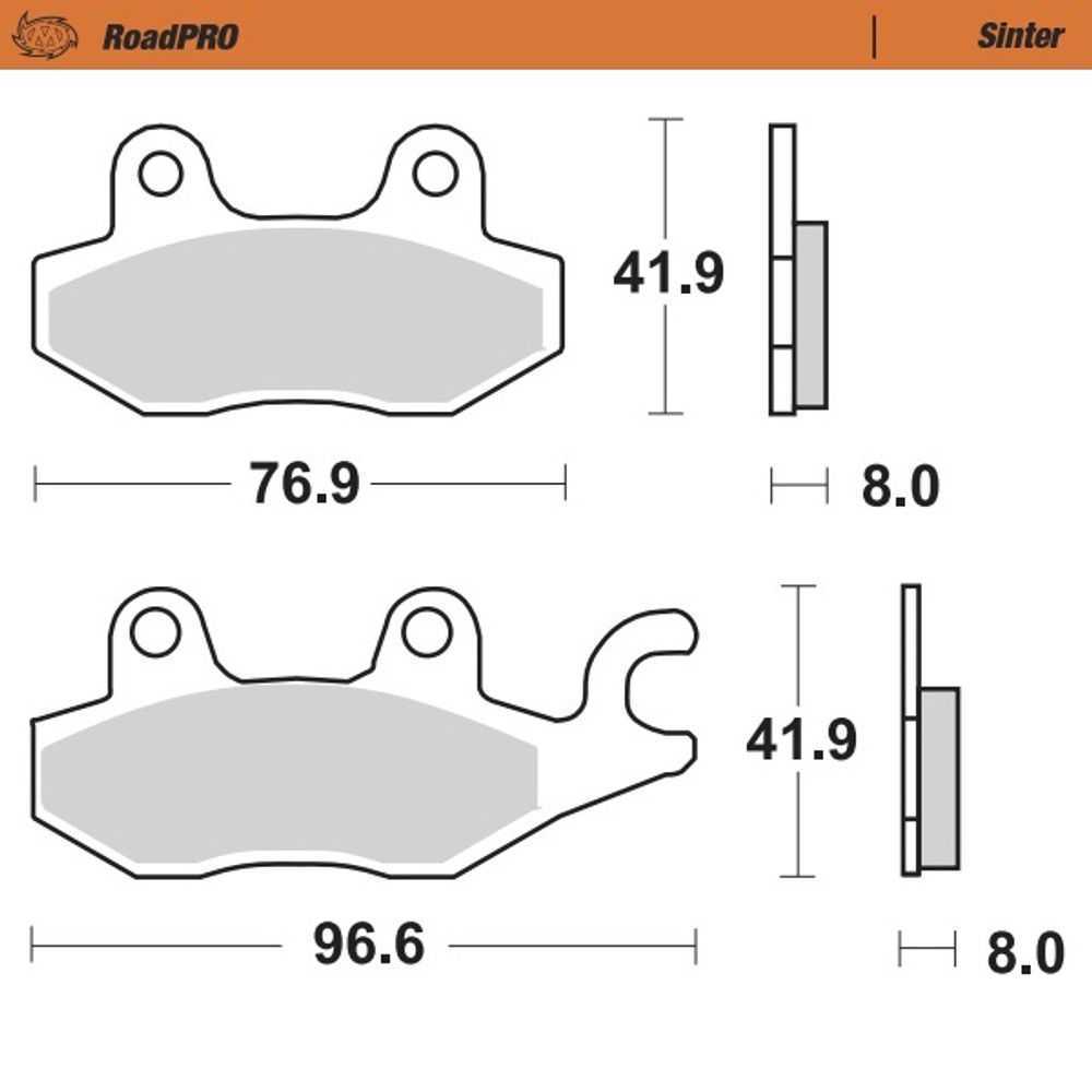 Brake Pads Roadpro Sinter - Front - Grafite Offroad