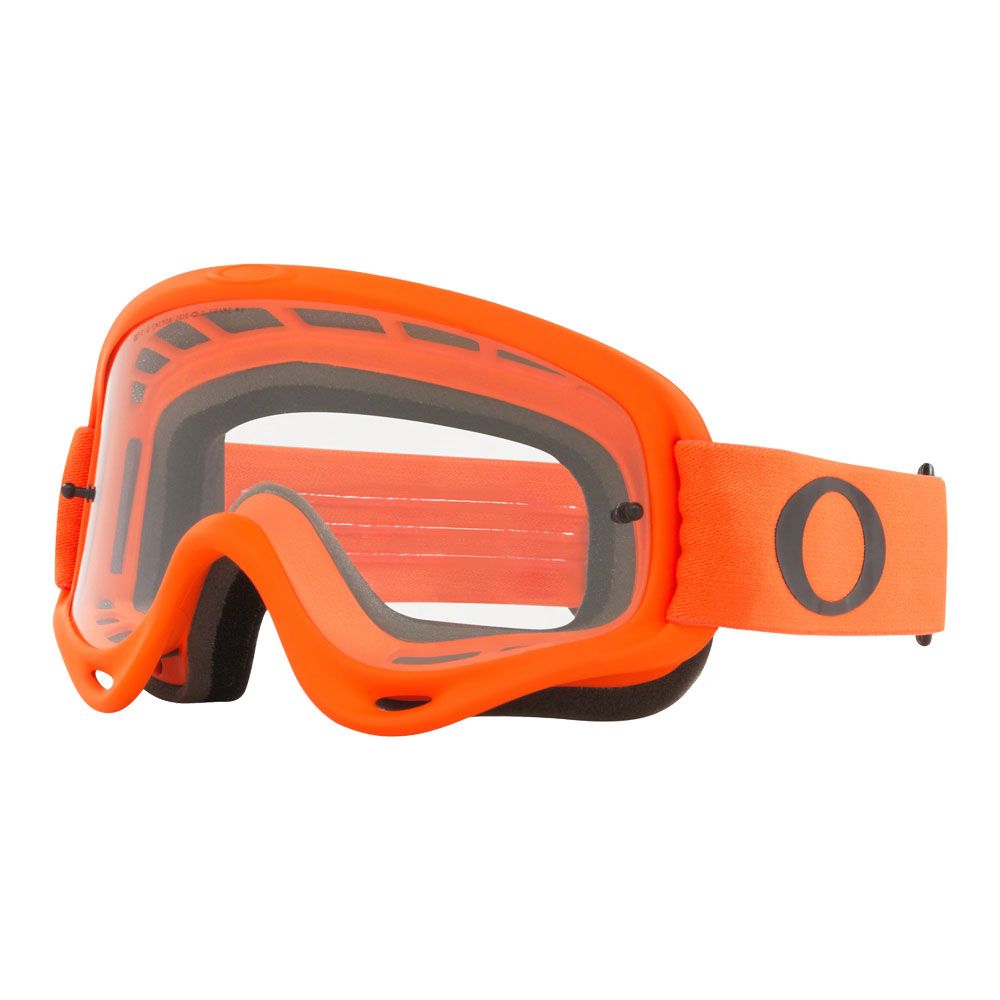 Maschera O-Frame MX, Fascia Arancione Moto, Lente Trasparente