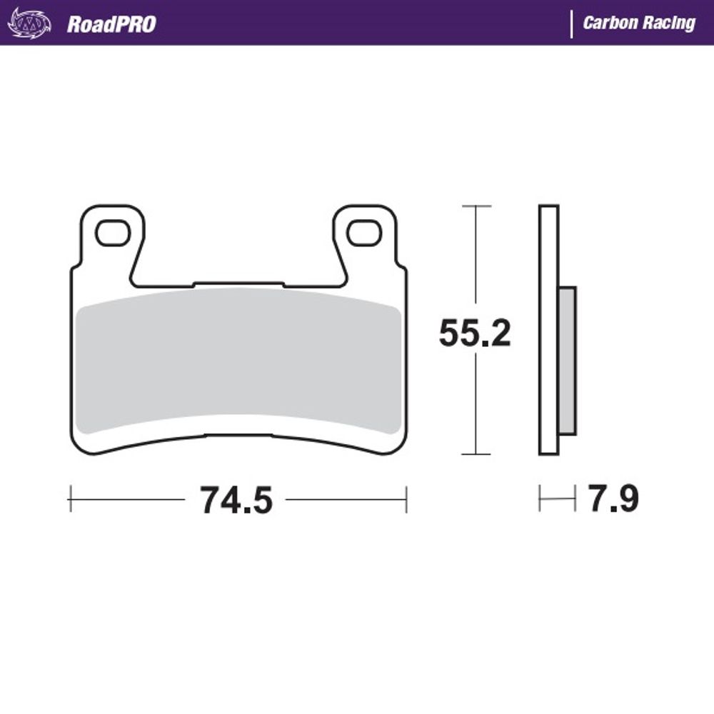 Brake Pads Roadpro Carbon Racing - Front - Grafite Offroad