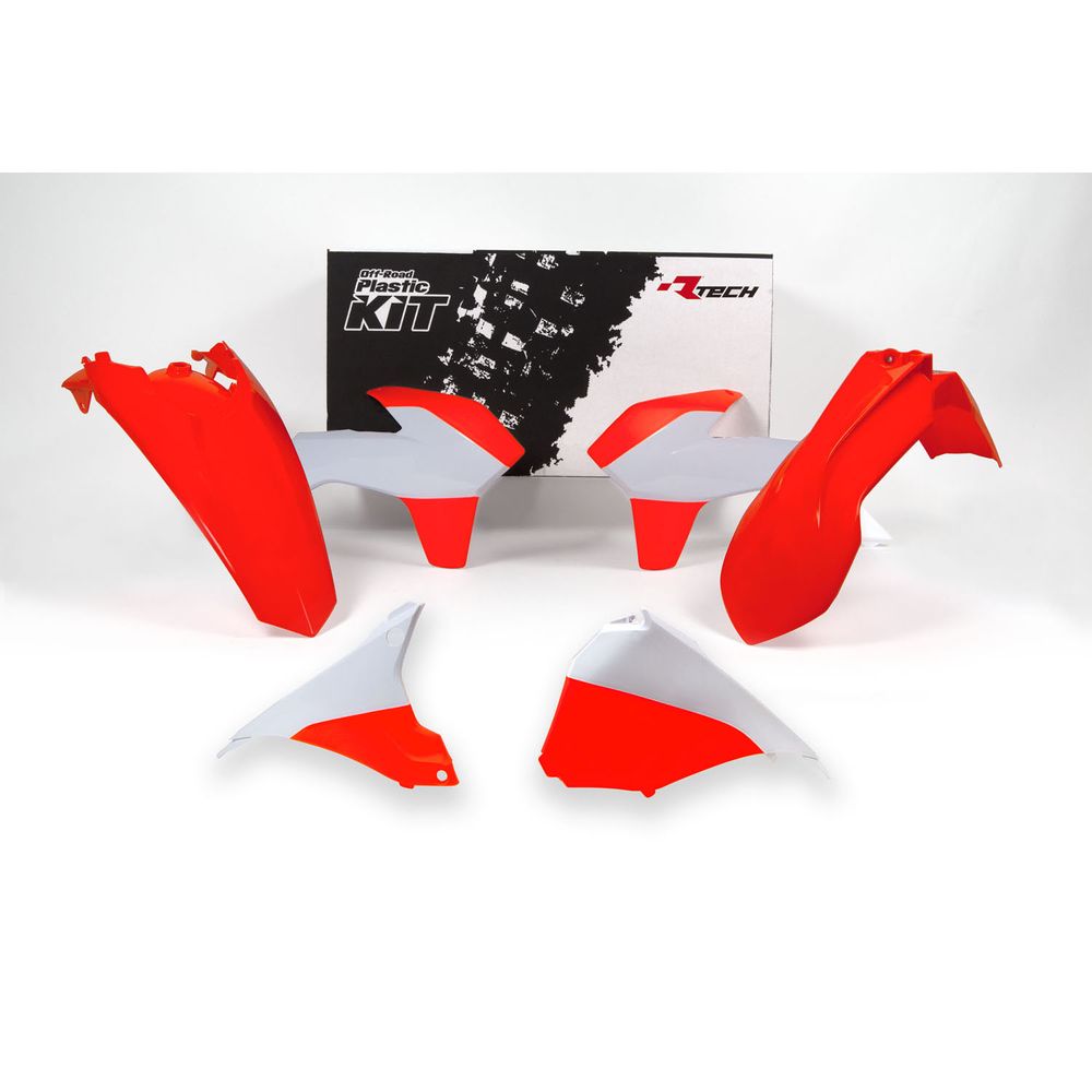 Plastics Kit 5 Pcs with Airbox Covers Neon Orange Replica Ktm - Grafite Offroad