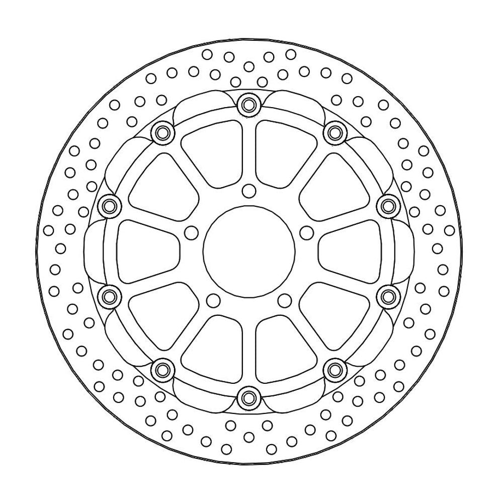 Brake Disc Road Halo Racing - Floating - Front - Suzuki: Gsx-r 600-750-1000-1300, Tl1000r/s - Grafite Offroad