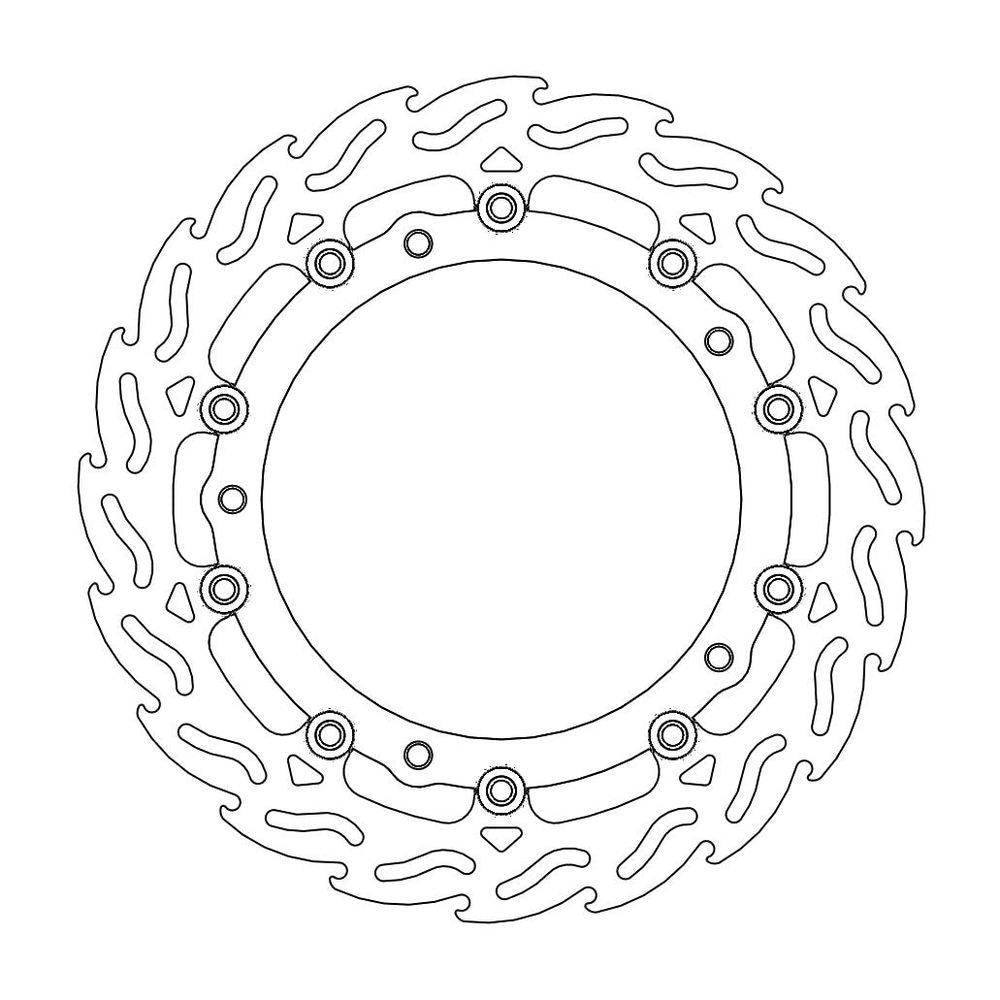 Brake Disc Road Flame - Floating - Front Left - Bmw: F800/850, R1100/1150, K1200 - Grafite Offroad