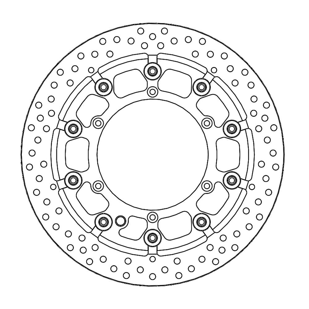 Brake Disc Supermoto Halo Racing - Front - Ktm/husqvarna (t-floater Halo &Oslash;300x5.5x34mm) - Grafite Offroad