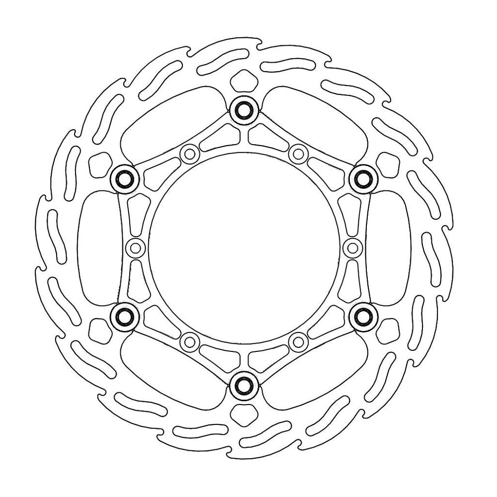 Brake Disc Off-road Flame Enduro - Front - &Oslash;260mm - Floating - Yamaha - Grafite Offroad
