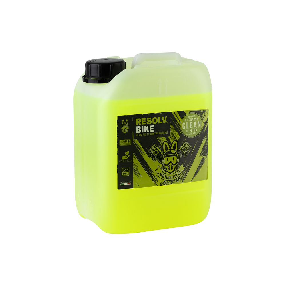 Resolvbike Motor Clean Detergent for Motorcycle Cleaning - 5 Lt - Grafite Offroad