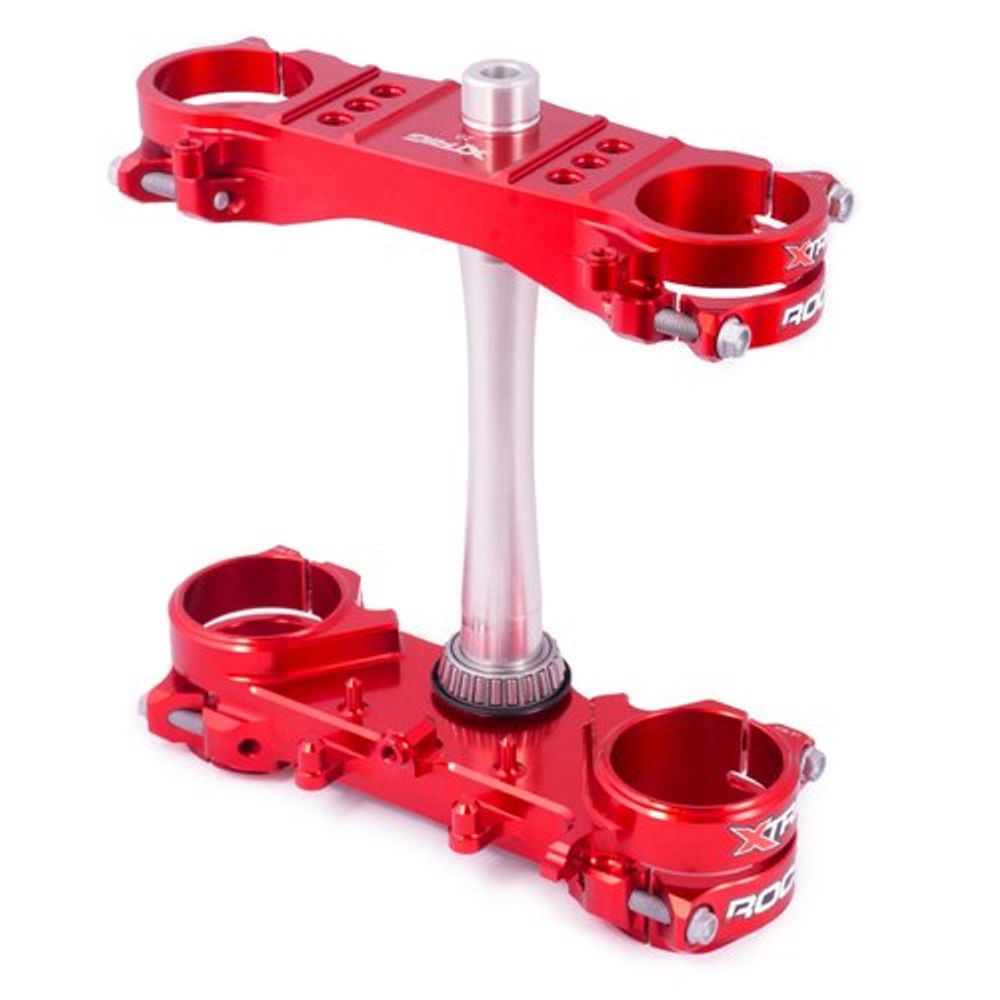 Xtrig Triple Clamp Rocs-tech Fixed Off-set 22mm Honda Crf450 Crf450r Red - Grafite Offroad
